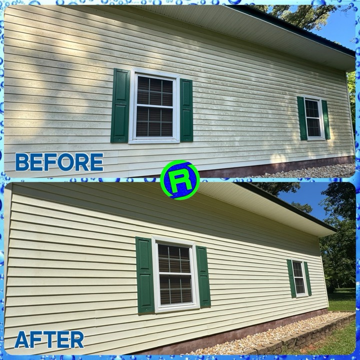 House siding before and after Restore soft washing